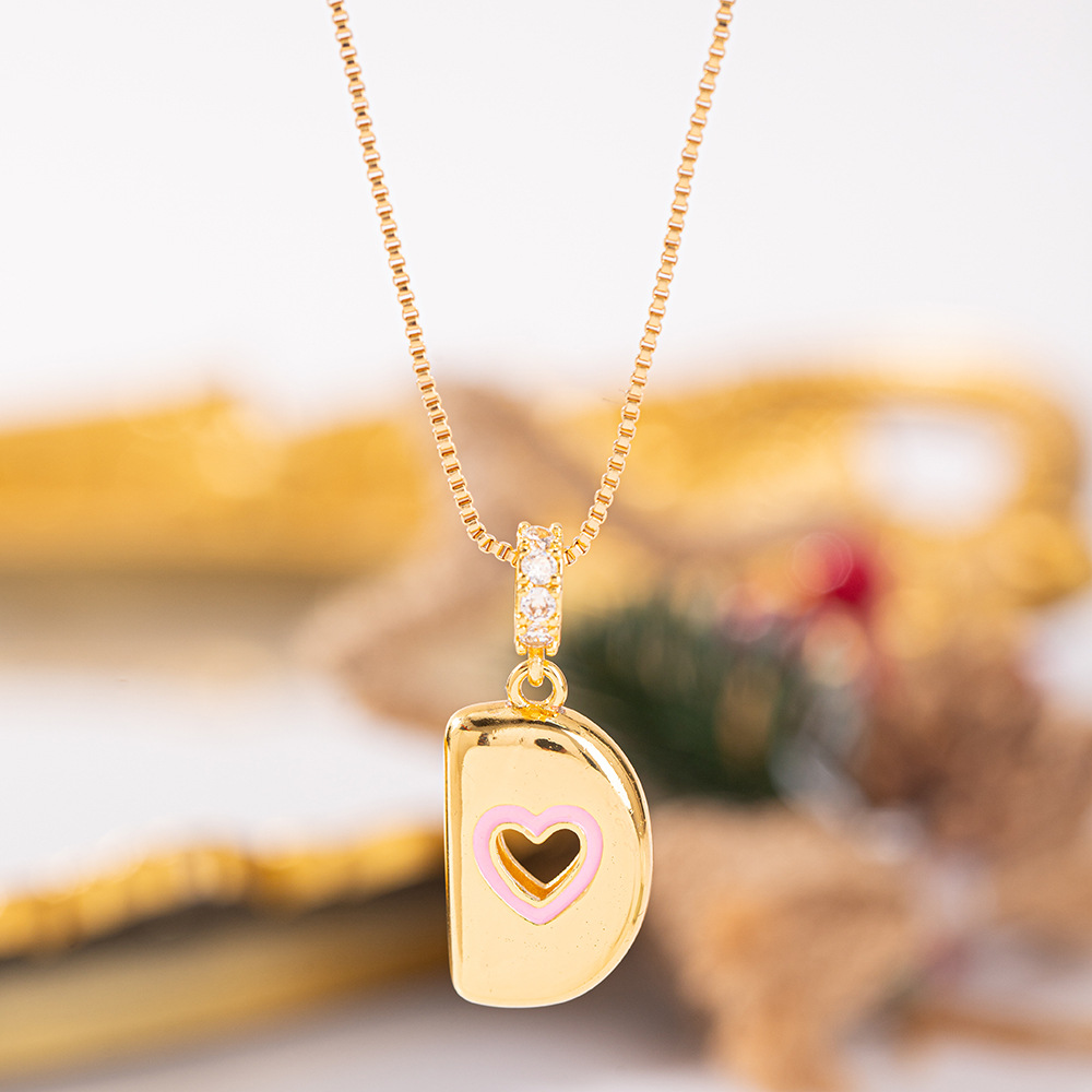 Women's Chunky Bubble Alphabet Pendant Necklace, Retro Minimalist Gift